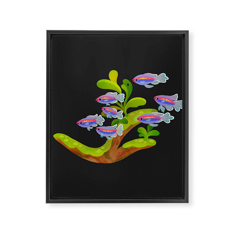 Freshwater fish and plants 1 Framed Canvas Print Gallery Image 8