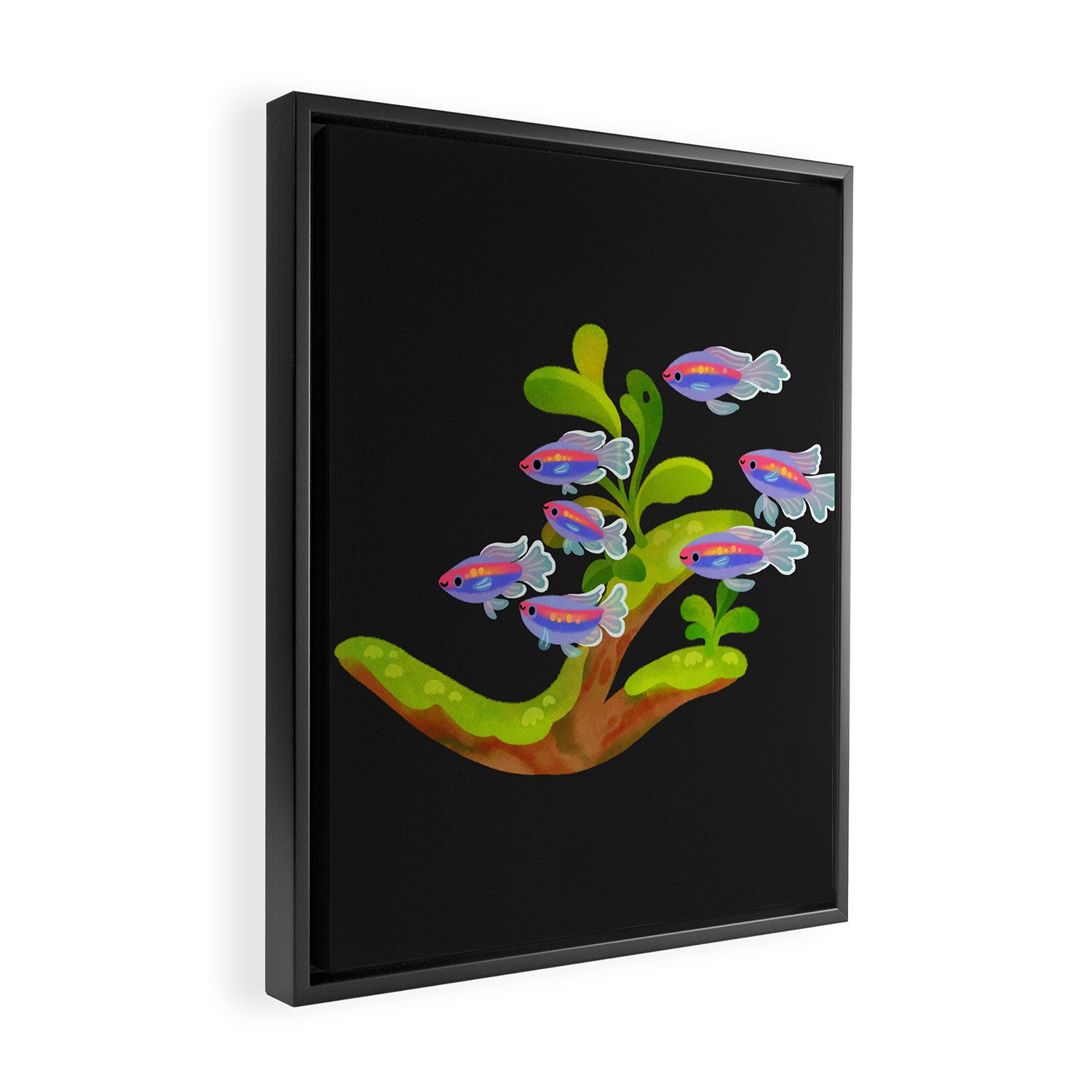 Freshwater fish and plants 1 Framed Canvas Print Gallery Image 2