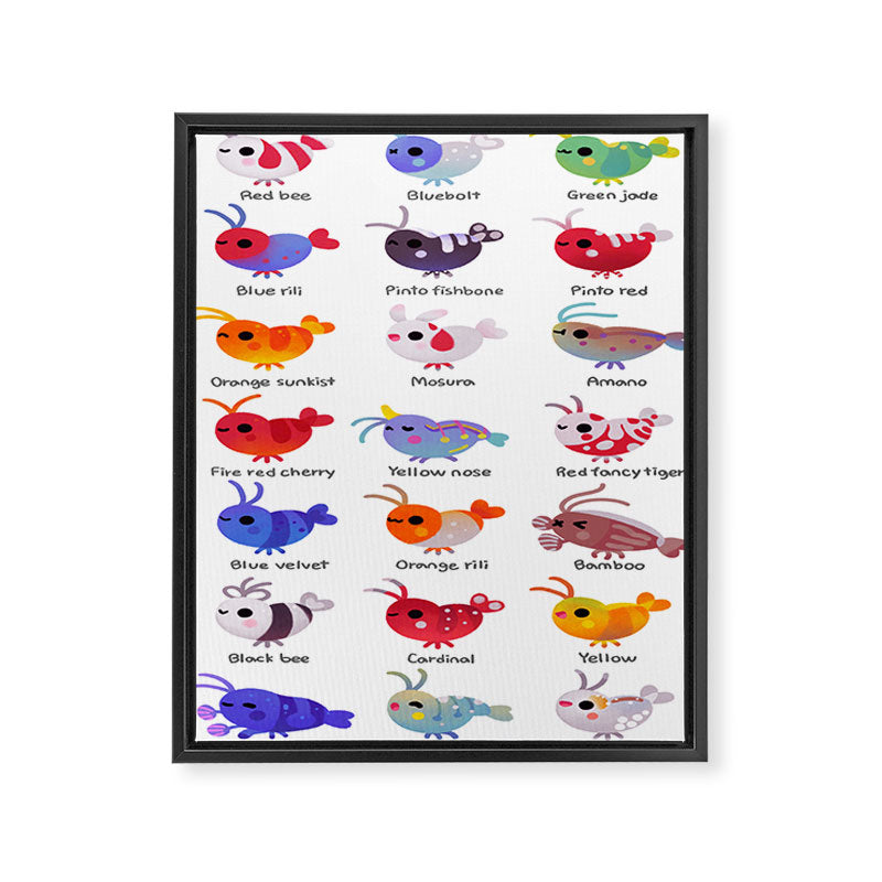 Freshwater shrimp - name Framed Canvas Print Gallery Image 6