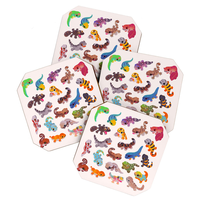Gecko - bright Coaster Gallery Image 1