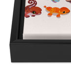 Gecko - bright Framed Canvas Print Gallery Image 3