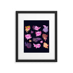 Happy axolotl - dark Framed Art Print Gallery Image 6