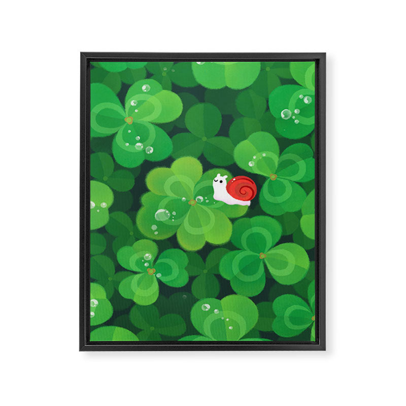 Happy lucky snail Framed Canvas Print Gallery Image 8