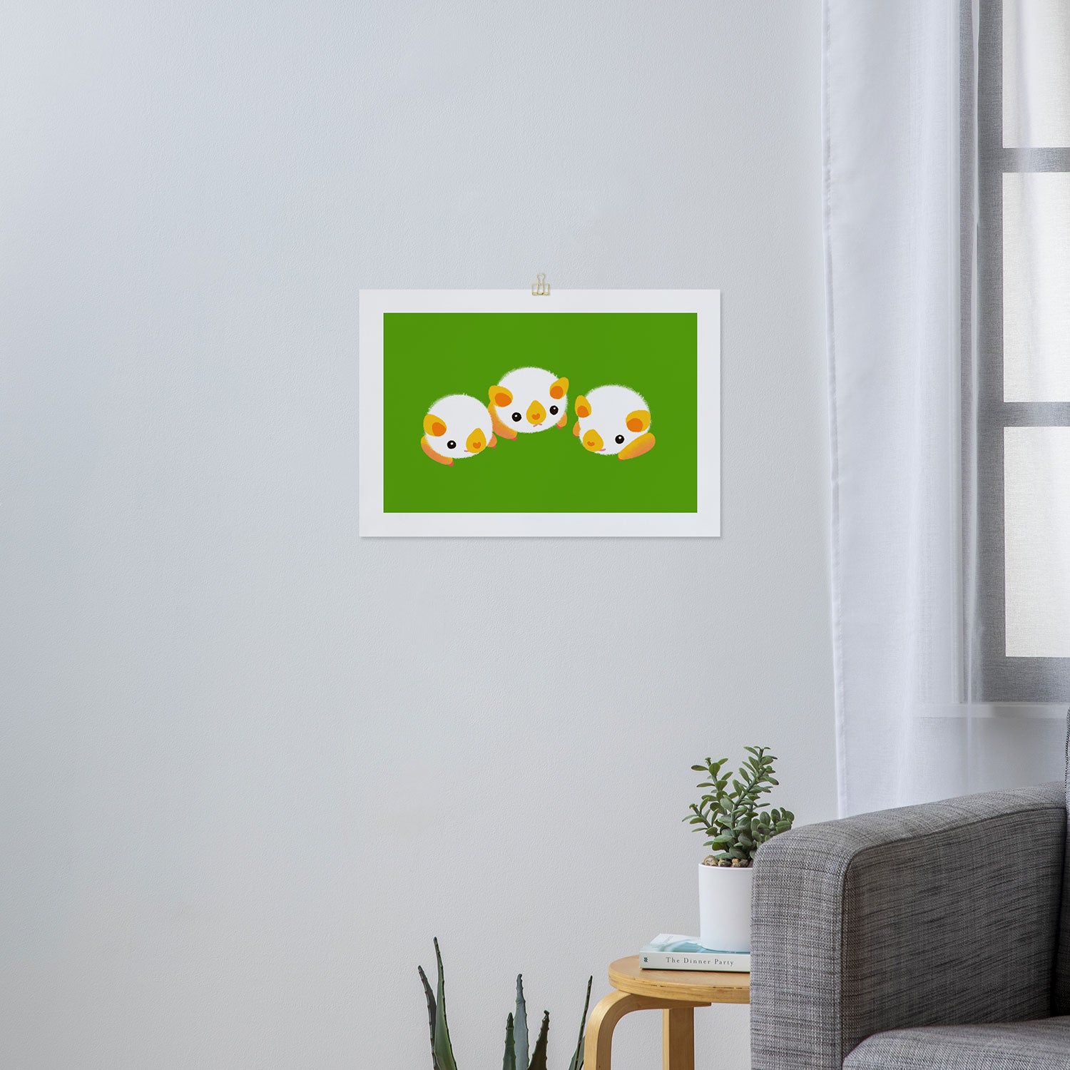 Honduran white bat (Flying mochi) Art Print Gallery Image 3