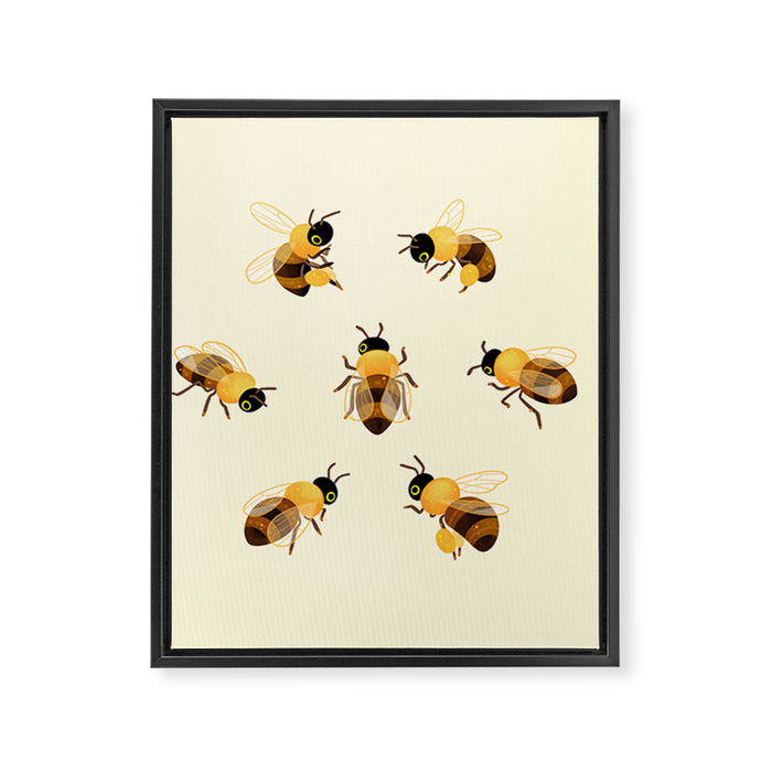 Honey bees Framed Canvas Print Gallery Image 1