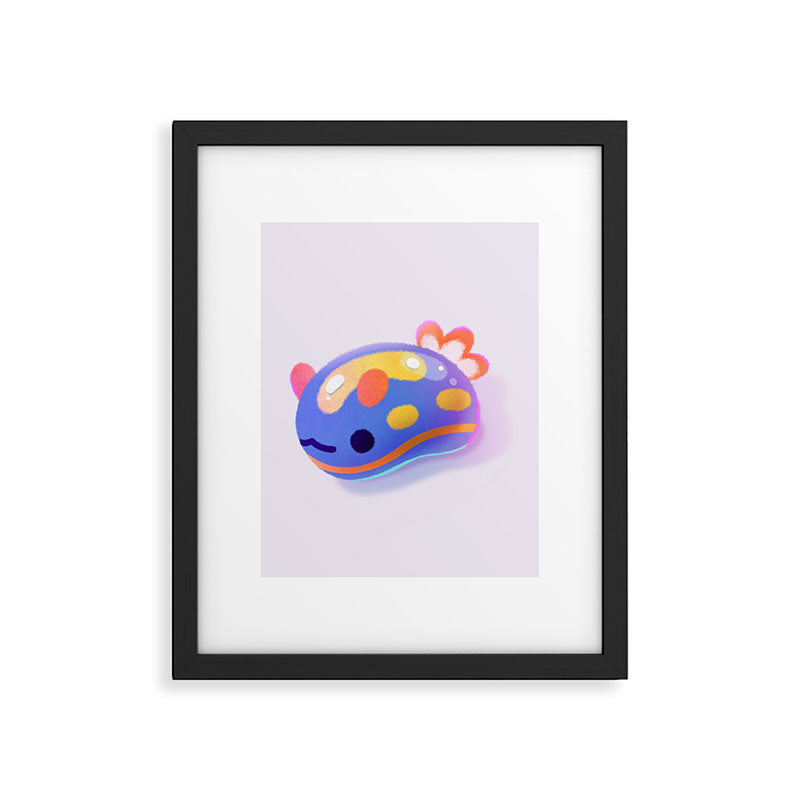 Jelly bean sea slug - dark Framed Art Print Gallery Image 6