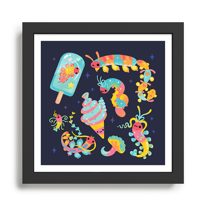 Jelly Polychaete worm - dark Framed Art Print Gallery Image 1