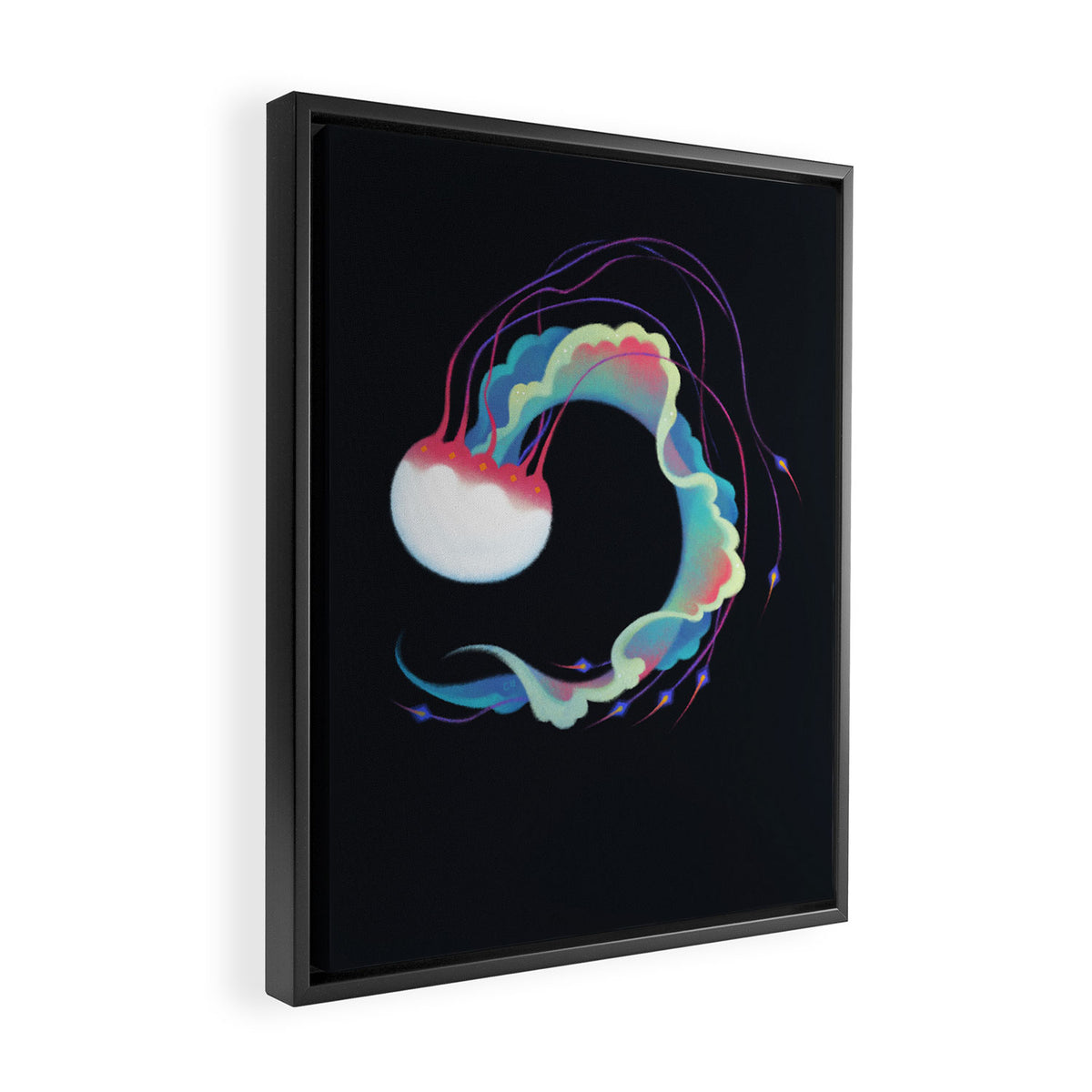Jellyfish 3 Framed Canvas Print Gallery Image 2