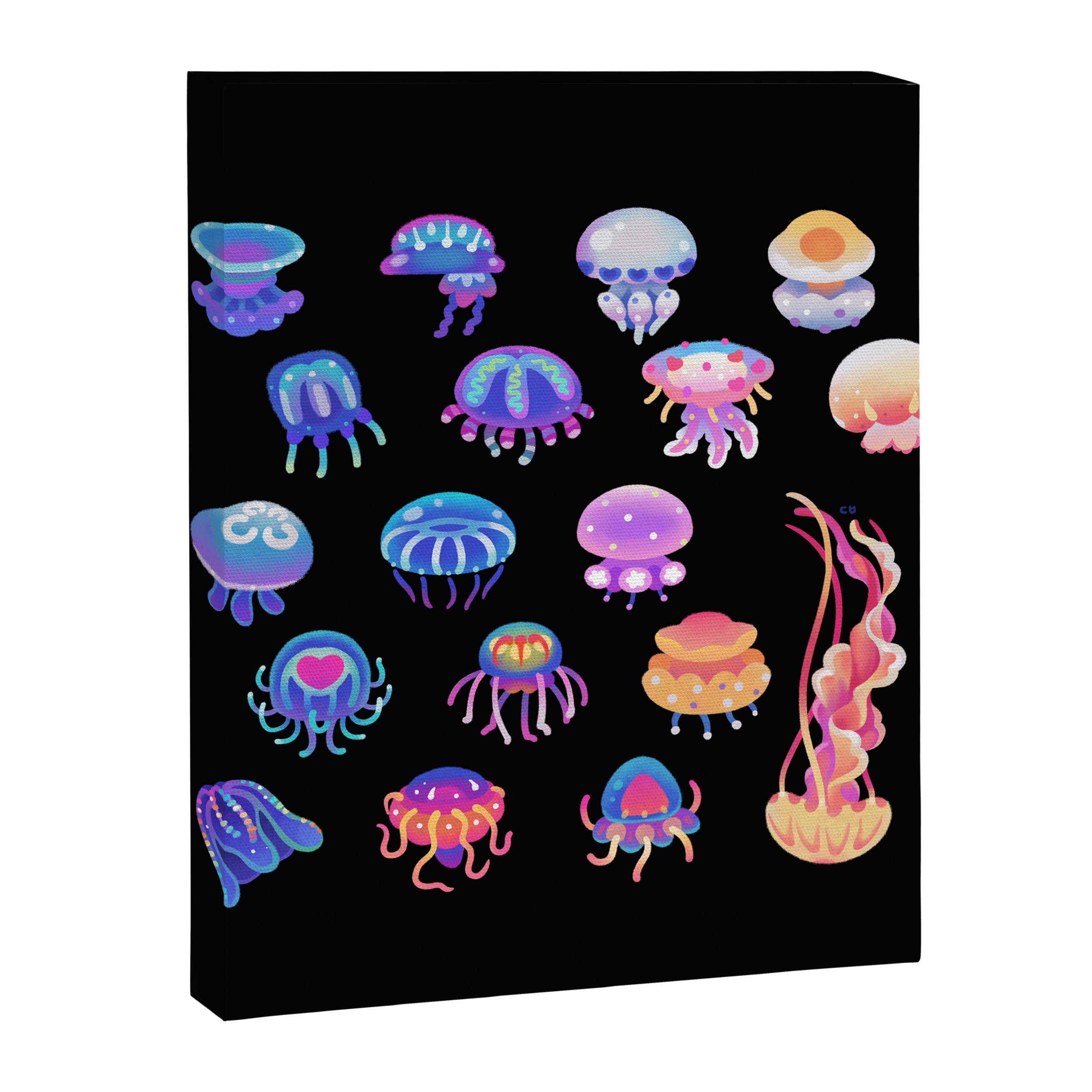 Jellyfish Day - dark Canvas Print Gallery Image 8