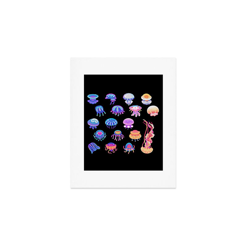 Jellyfish Day - dark Art Print Gallery Image 1