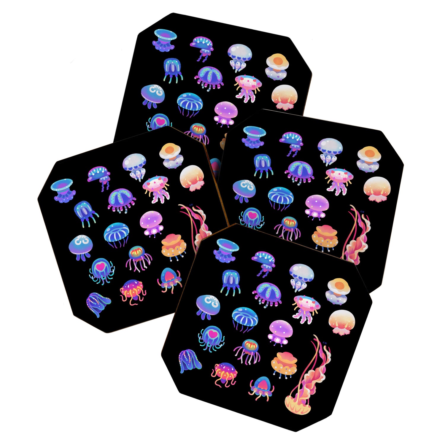Jellyfish Day - dark Coaster Gallery Image 1