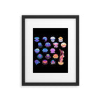Jellyfish Day - dark Framed Art Print Gallery Image 6