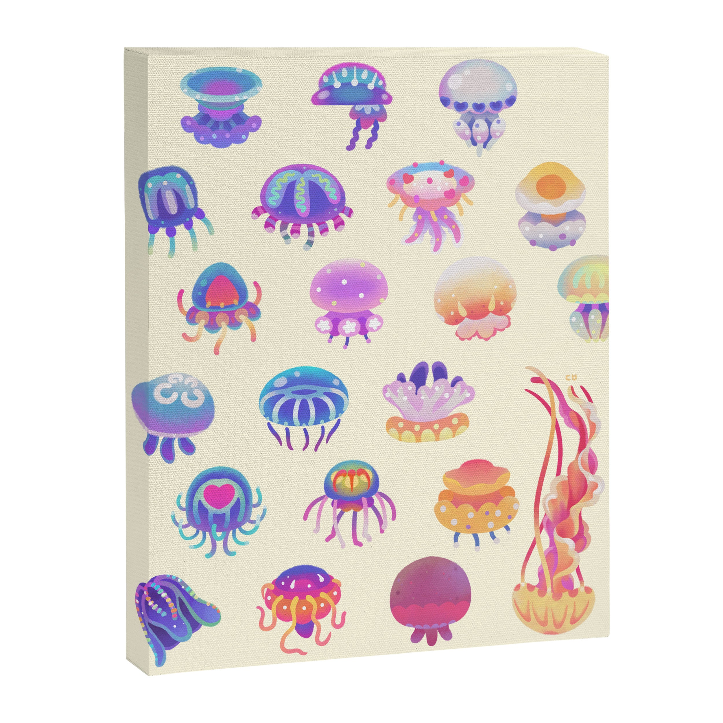 Jellyfish Day - pastel Canvas Print Gallery Image 8