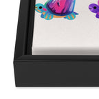 Jewel turtle - pastel Framed Canvas Print Gallery Image 3