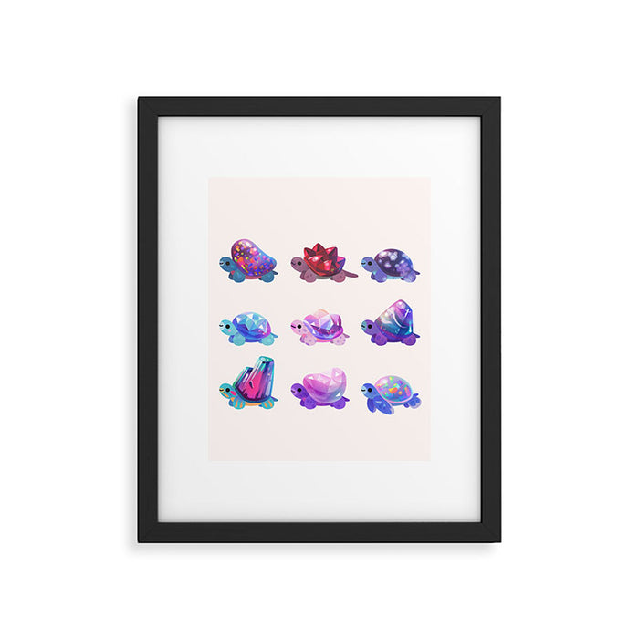 Jewel turtle - pastel Framed Art Print Gallery Image 1
