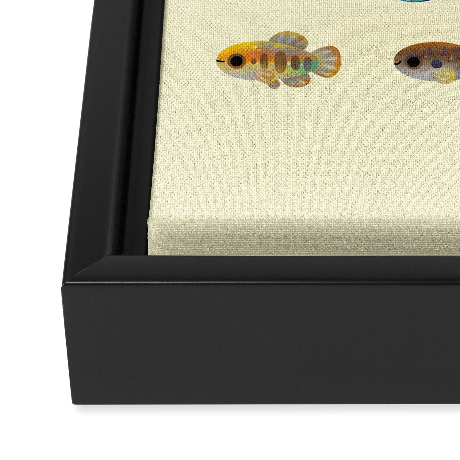 Killifish! - yellow Framed Canvas Print Gallery Image 3