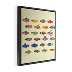 Killifish! - yellow Framed Canvas Print Gallery Image 2