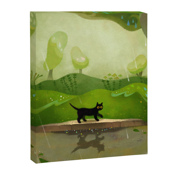 Kitty on a rainy day Canvas Print Gallery Image 1