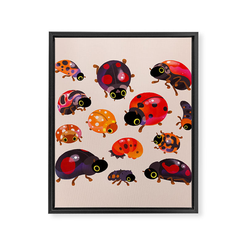 Lady beetles Framed Canvas Print Gallery Image 8
