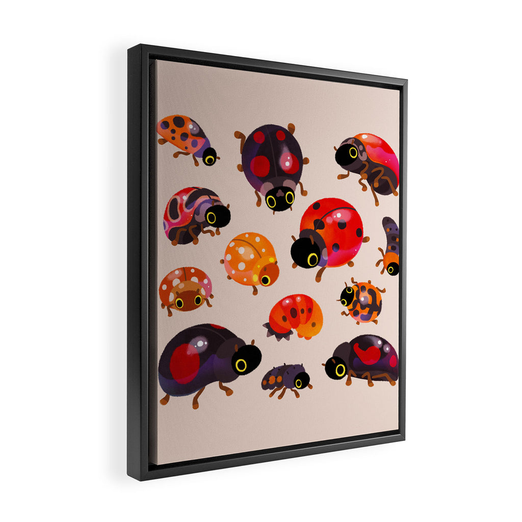 Lady beetles Framed Canvas Print Gallery Image 2