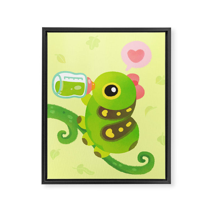 Leaf Milk Framed Canvas Print Gallery Image 1
