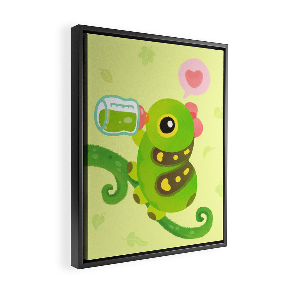 Leaf Milk Framed Canvas Print Gallery Image 2
