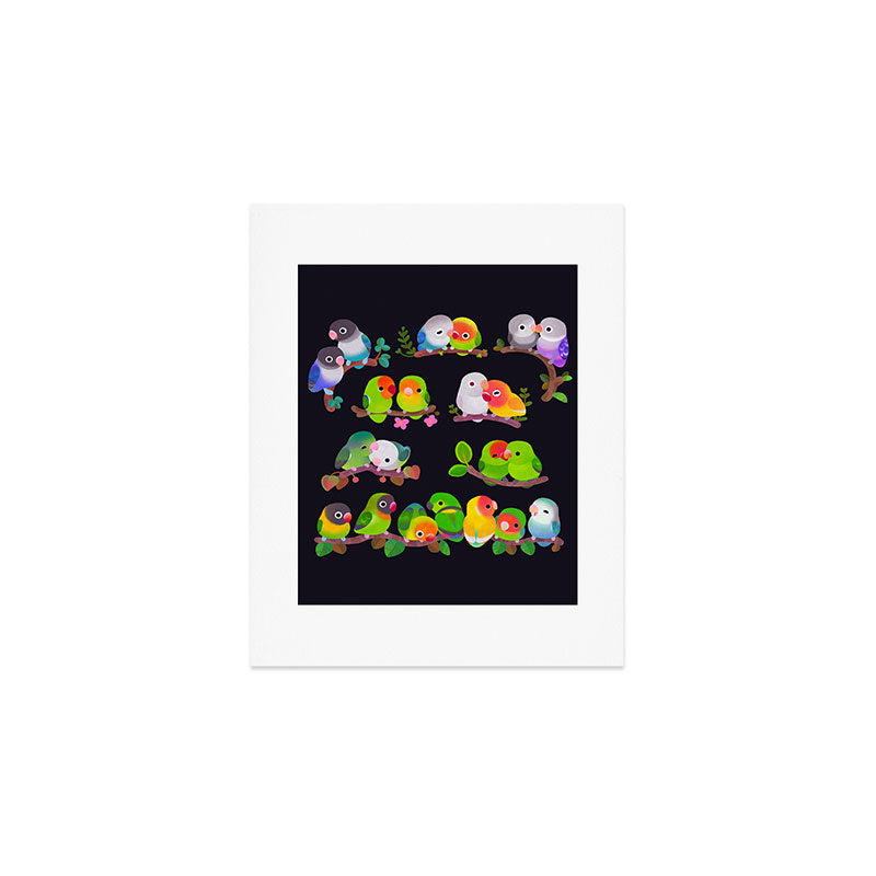 Lovebird - dark Art Print Gallery Image 1