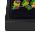 Lovebird - dark Framed Canvas Print Gallery Image 3
