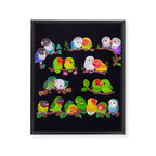 Lovebird - dark Framed Canvas Print Gallery Image 6