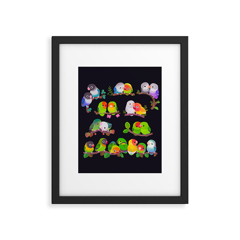 Lovebird - dark Framed Art Print Gallery Image 5