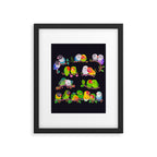 Lovebird - dark Framed Art Print Gallery Image 5