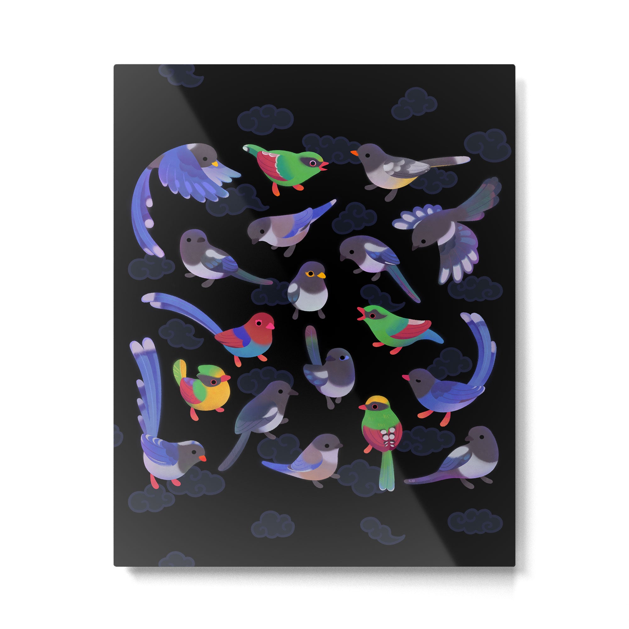 Magpie -dark Metal Print Gallery Image 6