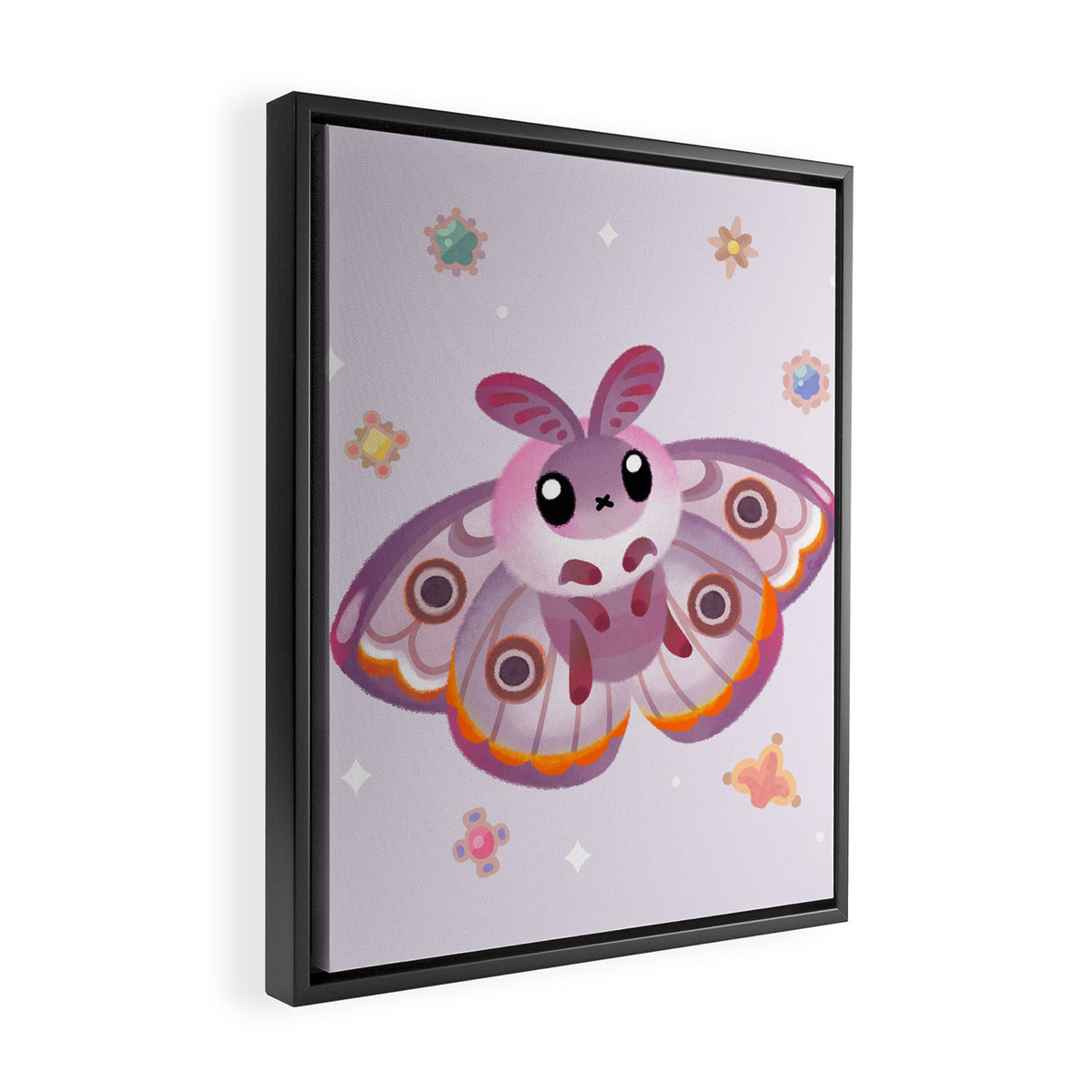Marbled Emperor Moth Framed Canvas Print Gallery Image 2