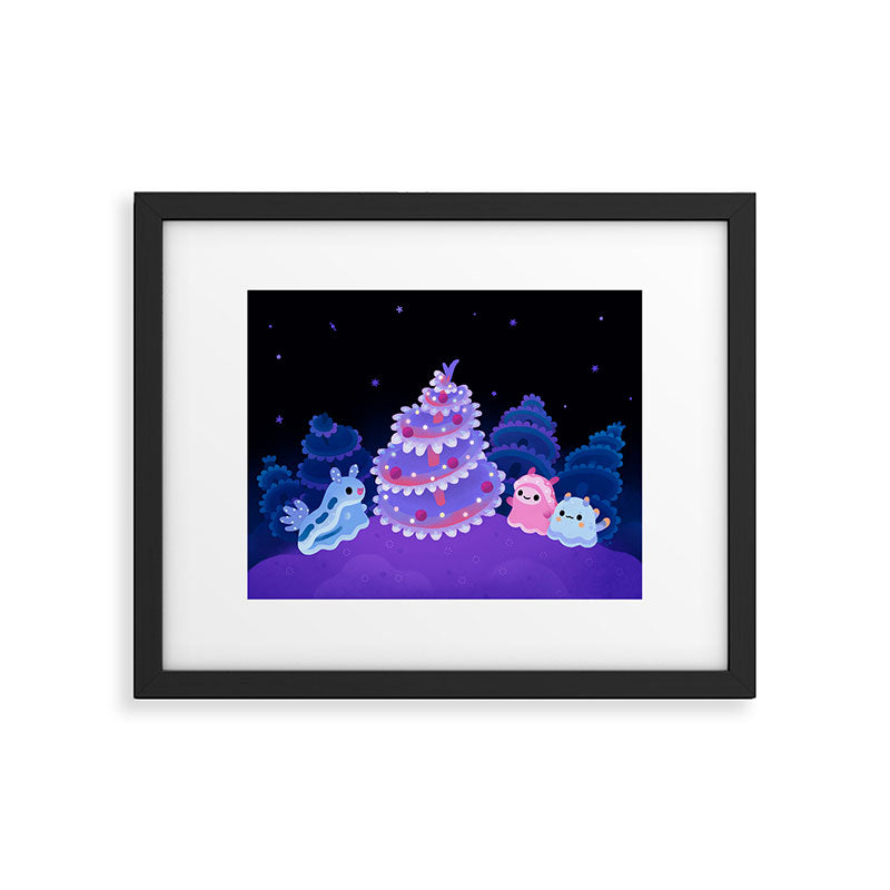 Merry christmas tree worm Framed Art Print Gallery Image 5