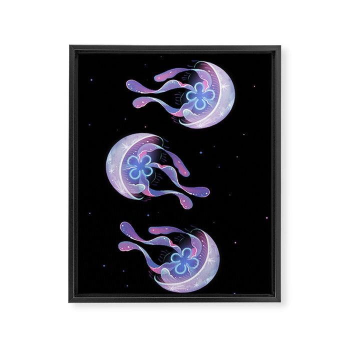 Moon jelly Framed Canvas Print Gallery Image 1