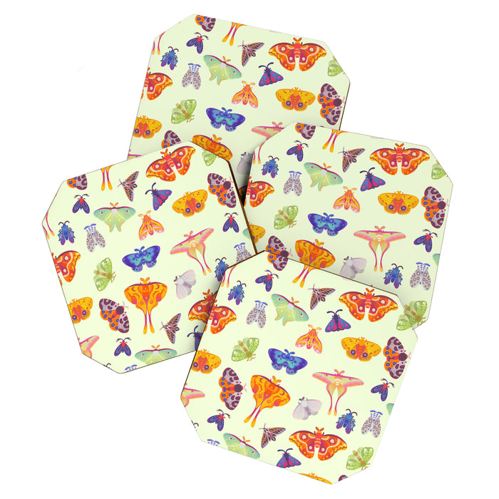 Moth - pastel Coaster Gallery Image 1