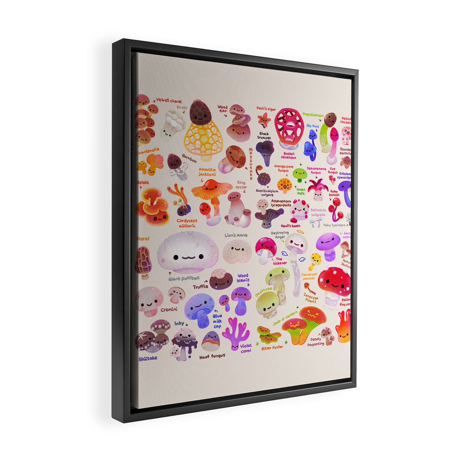 mushroom - light Framed Canvas Print Gallery Image 2