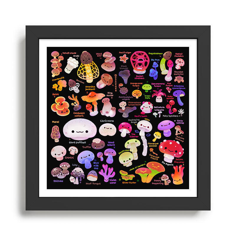 Mushroom - name Framed Art Print Gallery Image 1