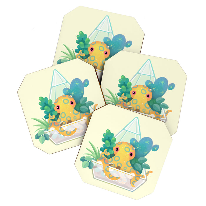 Ocean terrarium - Blue ringed octopus Coaster Gallery Image 1