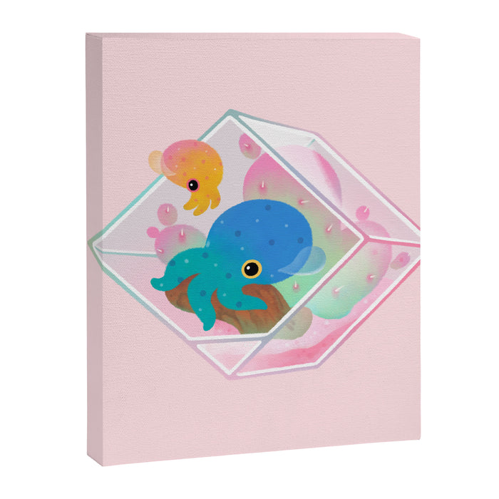 Ocean terrarium - Bobtail squids Canvas Print Gallery Image 1