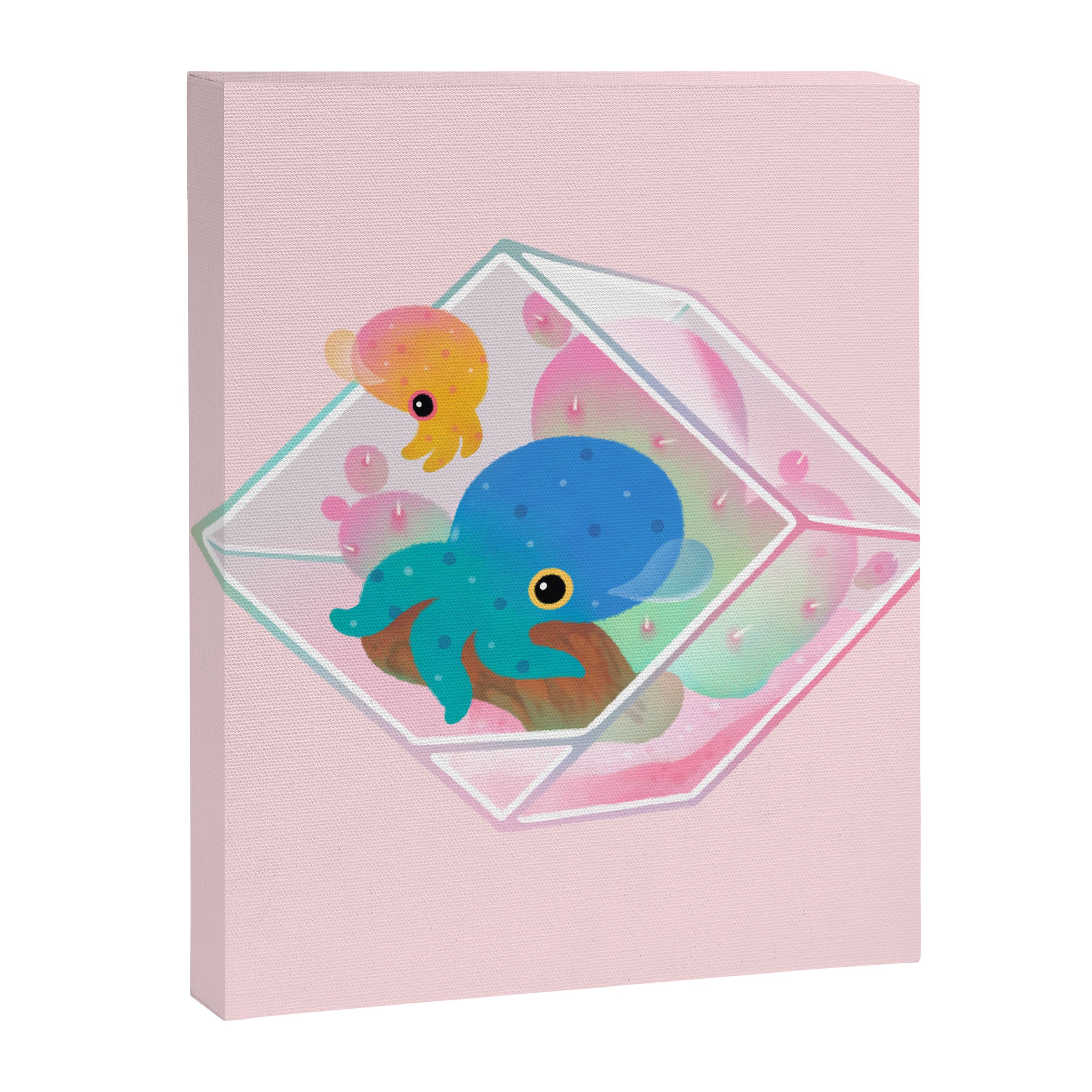 Ocean terrarium - Bobtail squids Canvas Print Gallery Image 8