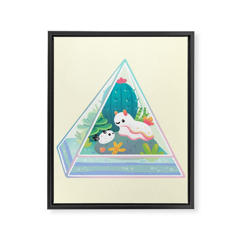 Ocean terrarium - Sea slug Framed Canvas Print Gallery Image 8