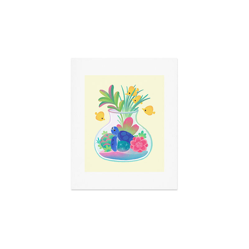 Ocean terrarium - Sea turtle Art Print Gallery Image 1