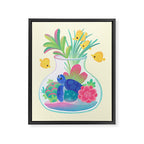 Ocean terrarium - Sea turtle Framed Canvas Print Gallery Image 8