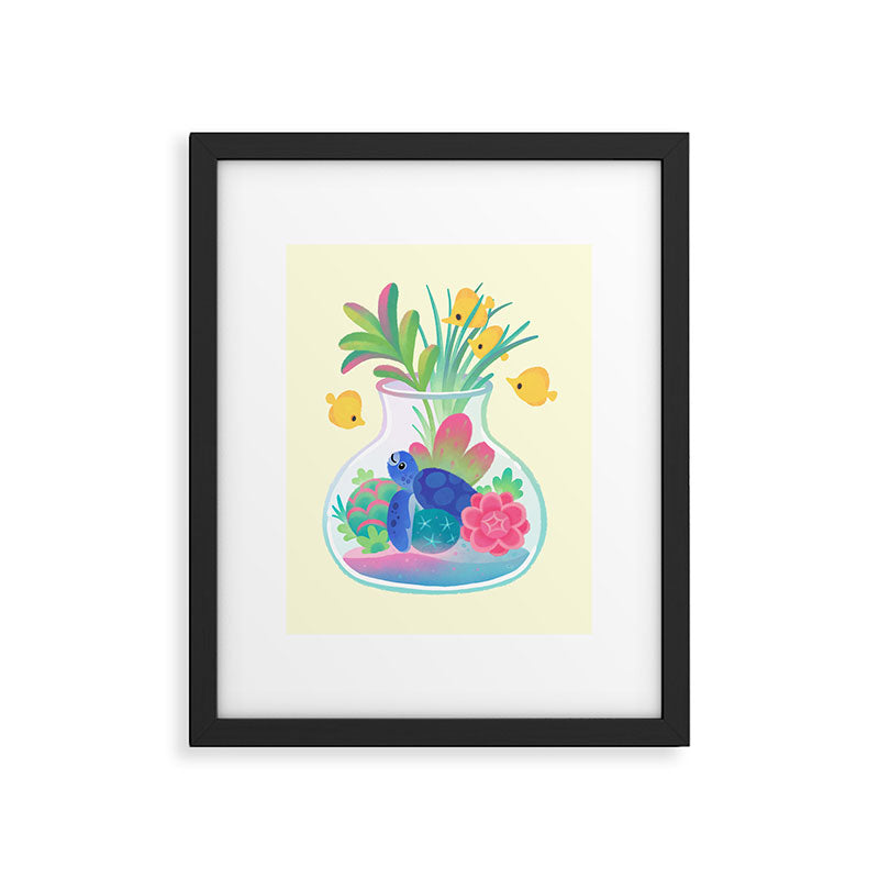 Ocean terrarium - Sea turtle Framed Art Print Gallery Image 6