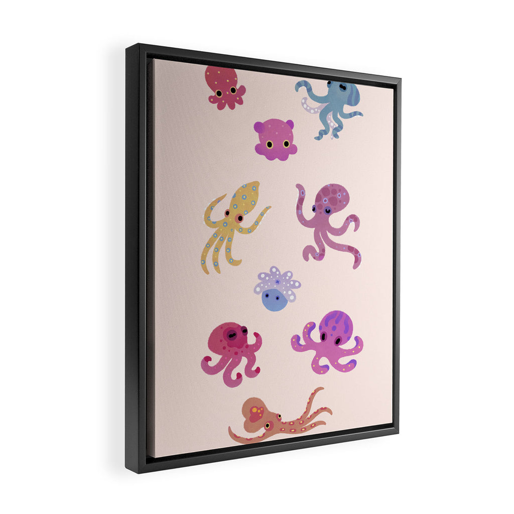 Octopus Framed Canvas Print Gallery Image 2