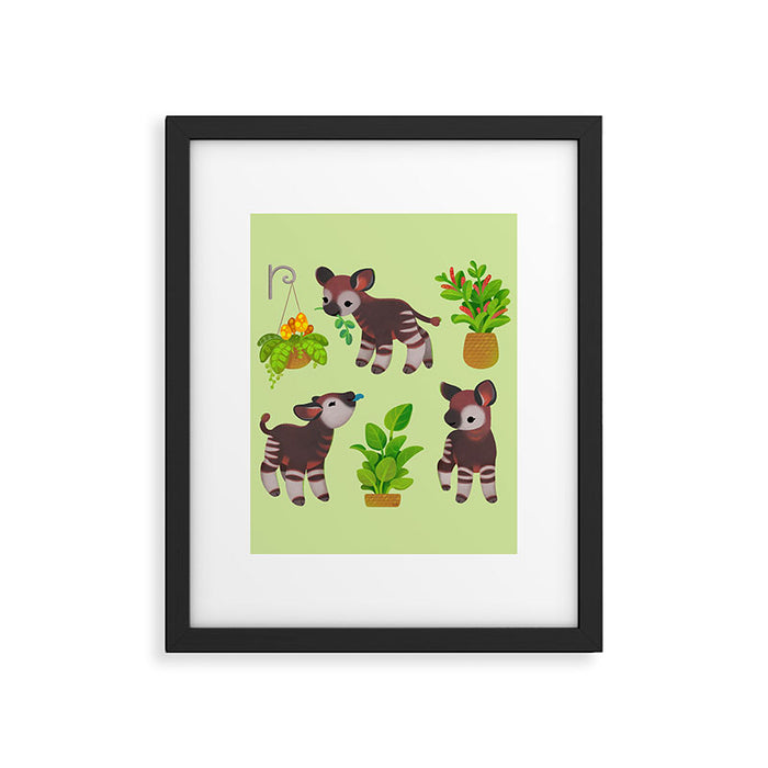 Okapi Framed Art Print Gallery Image 1