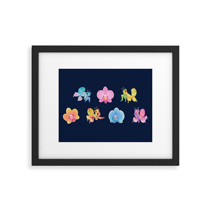 Orchid mantis - Dark Framed Art Print Gallery Image 1