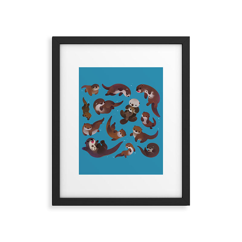 Otter Framed Art Print Gallery Image 6