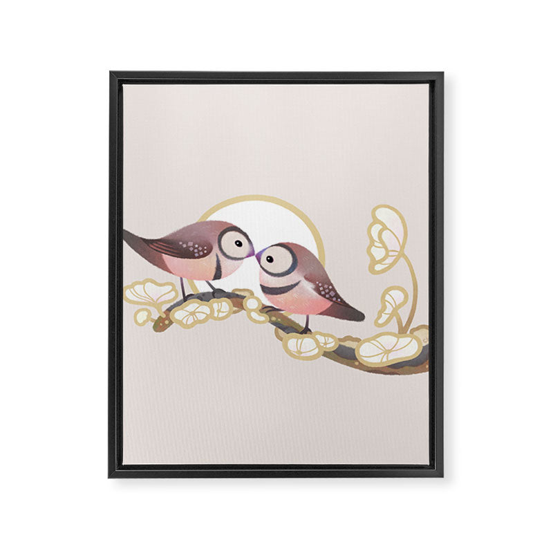 Owl finch Framed Canvas Print Gallery Image 6